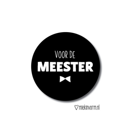 sticker voor de meester