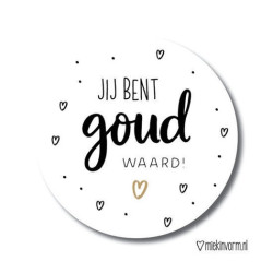 ronde stickers goud waard