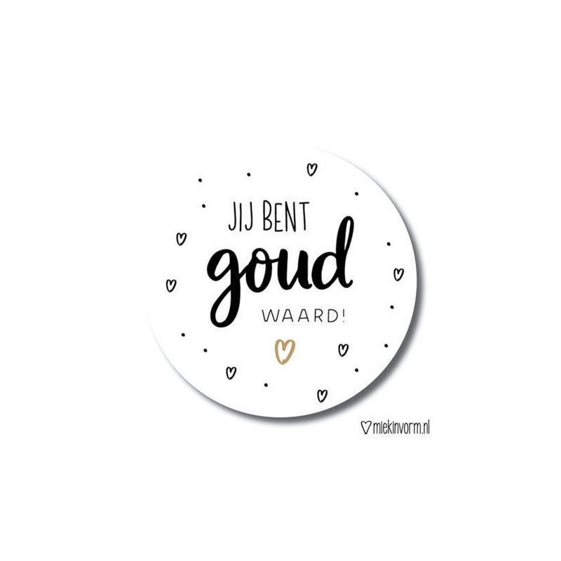 ronde stickers goud waard