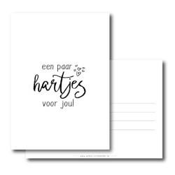 kaart een paar hartjes voor jou