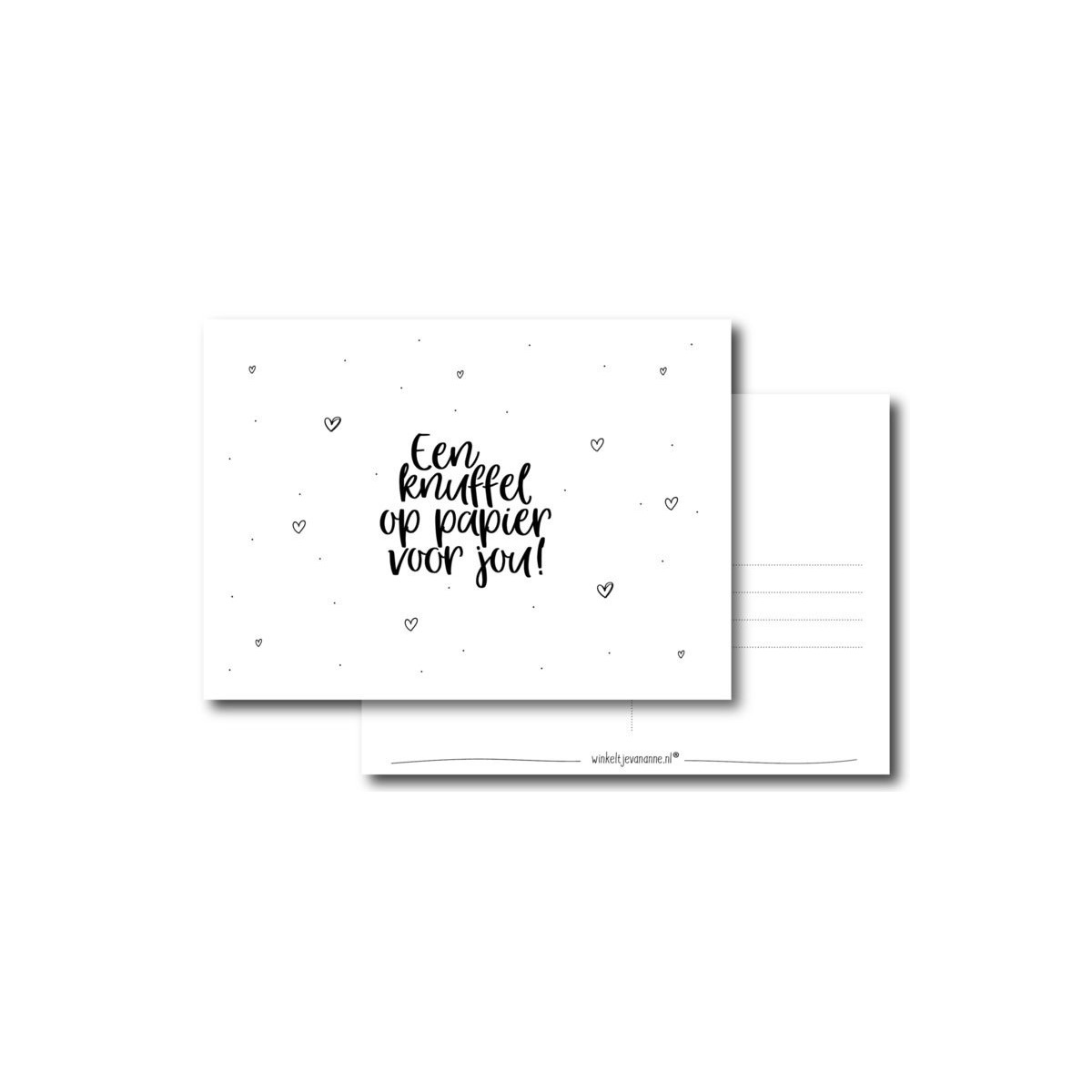 kaart een knuffel op papier voor jou