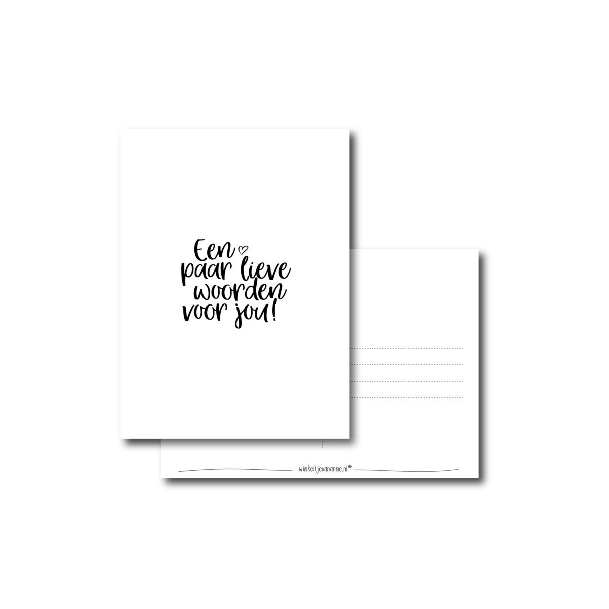 kaart lieve woorden voor jou