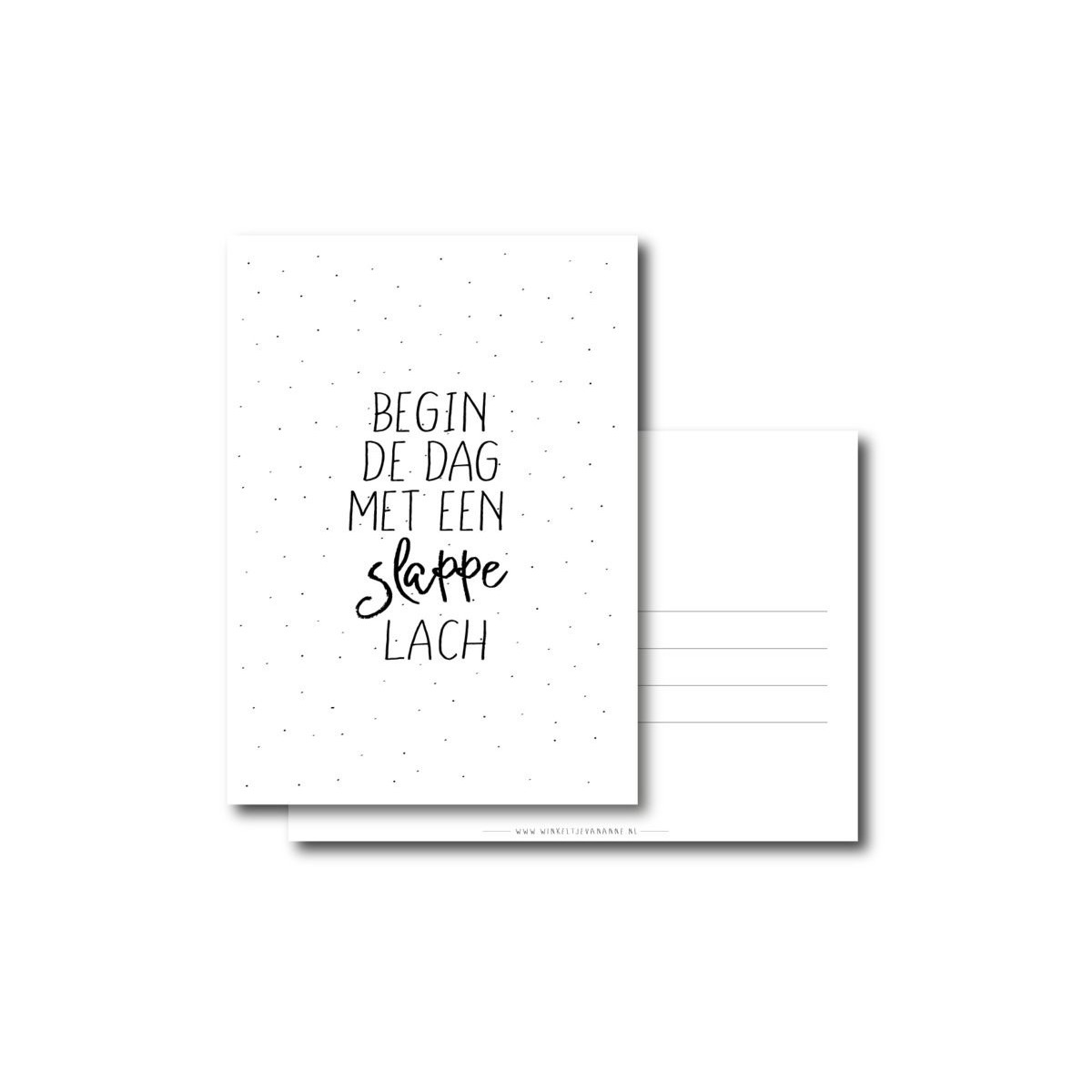 kaart begin de dag met een slappe lach