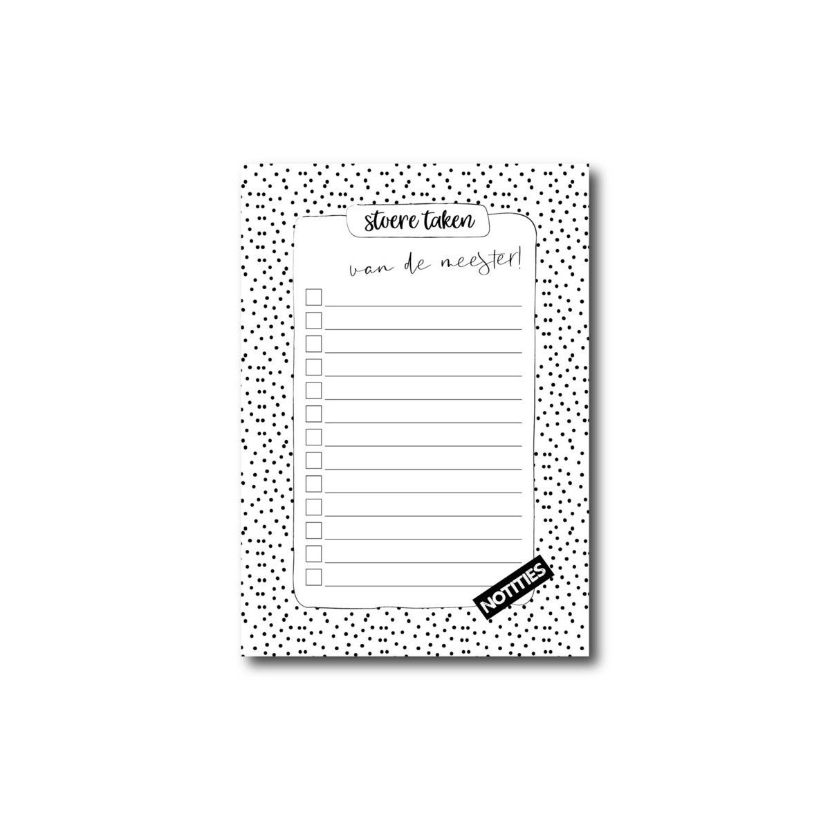 notitieblokje meester