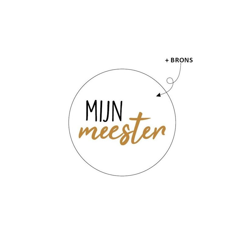 sticker mijn meester