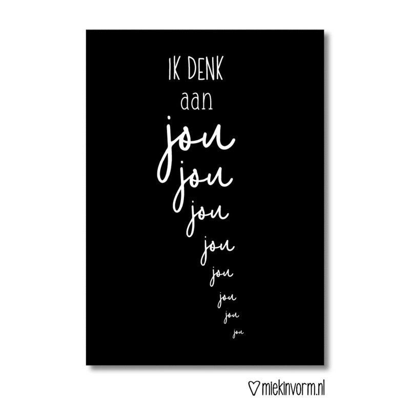 kaart ik denk aan jou jou jou