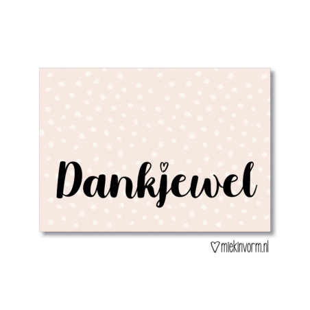 kaart dankjewel