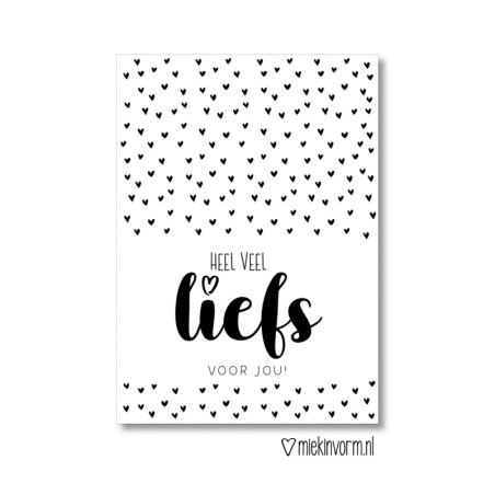 Kaart heel veel liefs voor jou