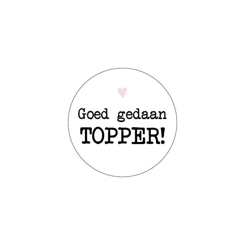 sticker goed gedaan topper