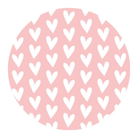 sticker roze witte hartjes