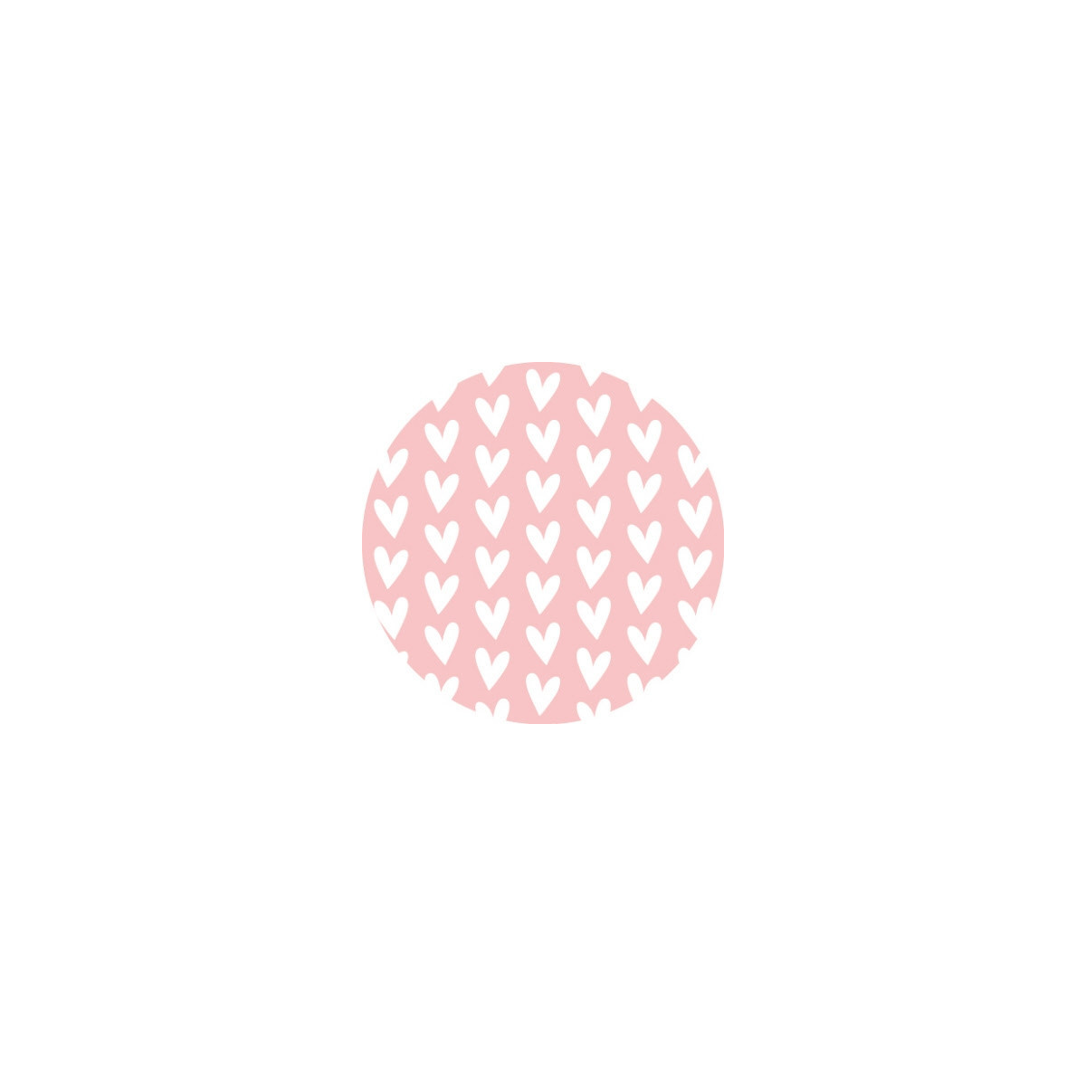 sticker roze witte hartjes