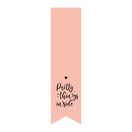 labelsticker pretty things inside roze