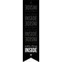 Labelsticker pretty things inside zwart/wit 10 stuks
