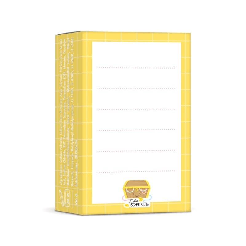 blok zeep het was geweldig geel