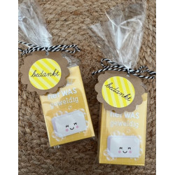 blok zeep het was geweldig geel