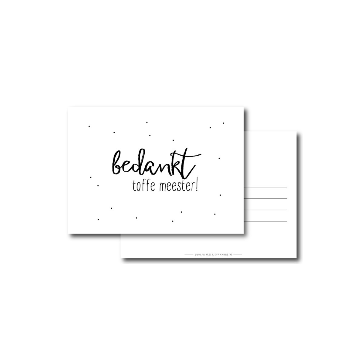 kaart bedankt toffe meester