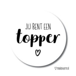 sticker jij bent een topper