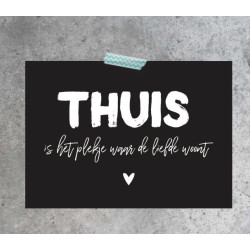 kaart thuis is het plekje waar de liefde woont