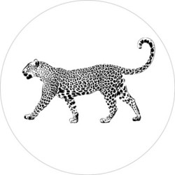 sticker panter zwart wit