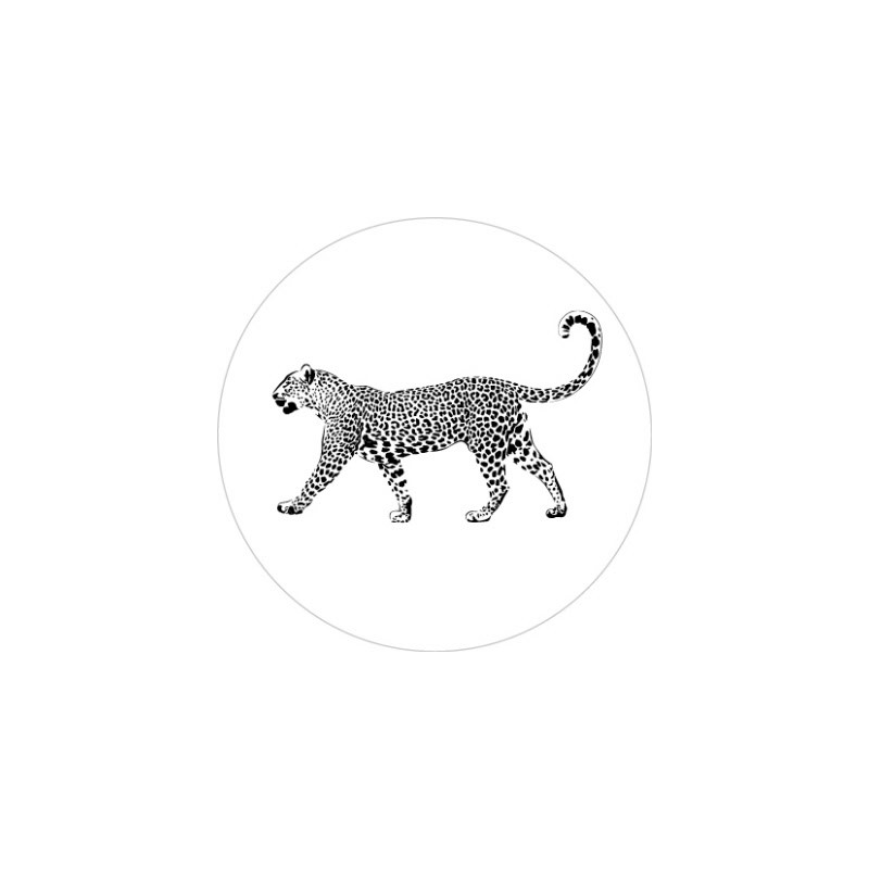 sticker panter zwart wit