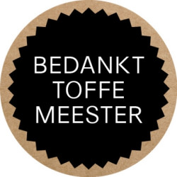 sticker bedankt toffe meester