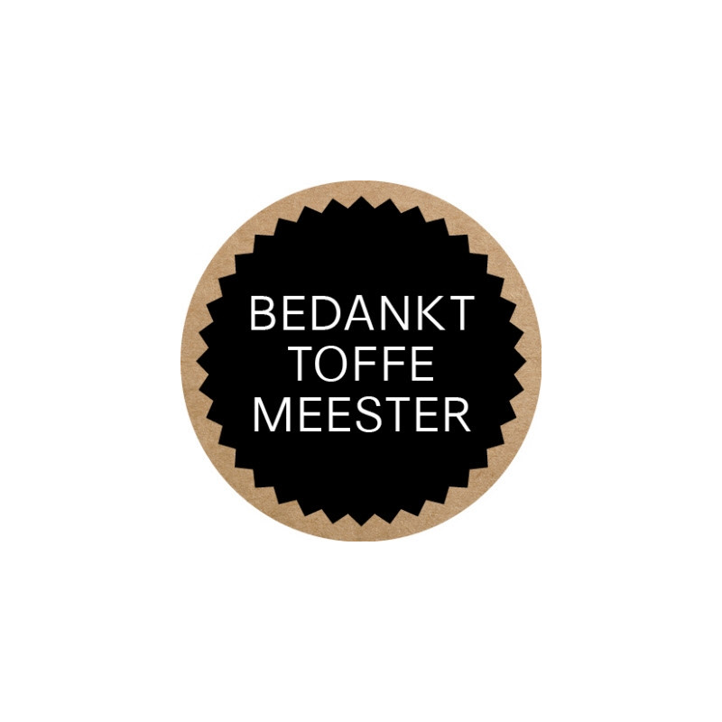 sticker bedankt toffe meester