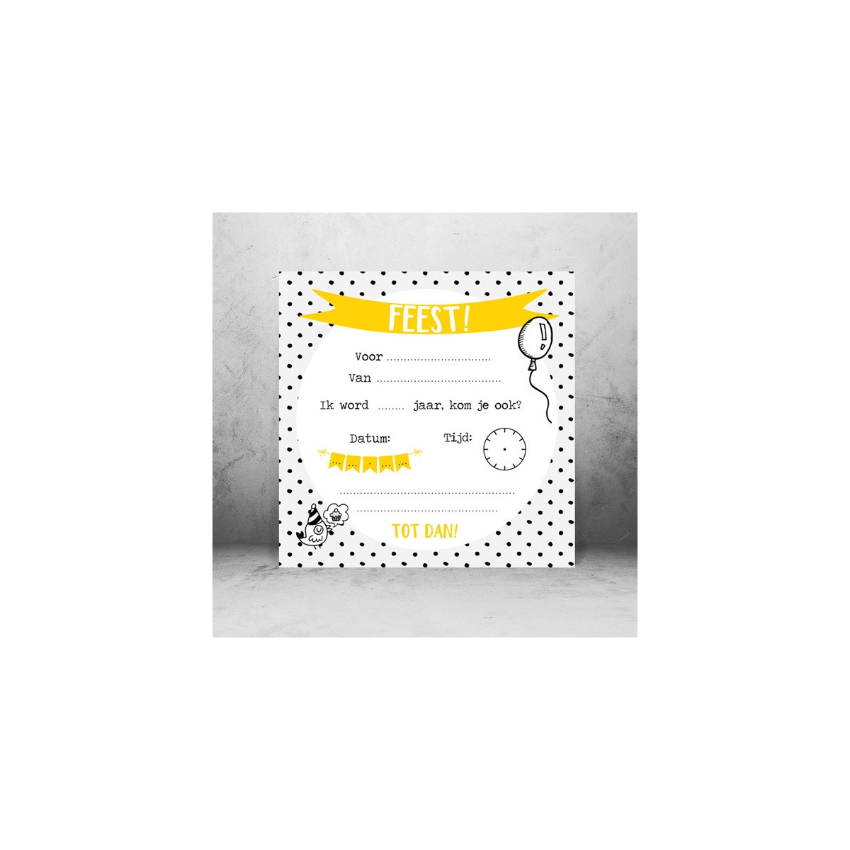 uitnodiging geel