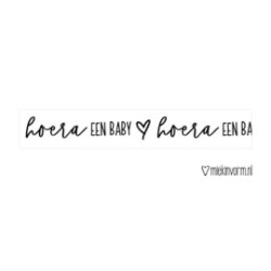 maskingtape hoera een baby