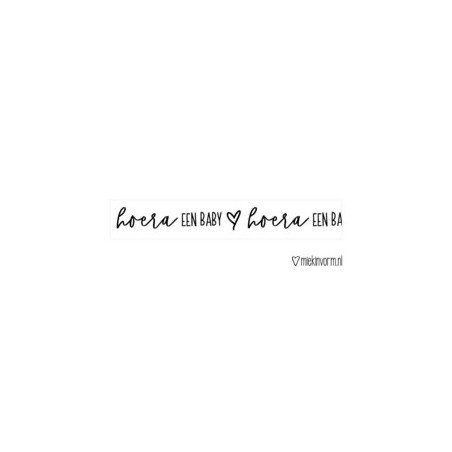 maskingtape hoera een baby