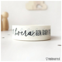 maskingtape hoera een baby