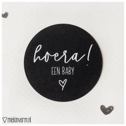 sticker hoera een baby