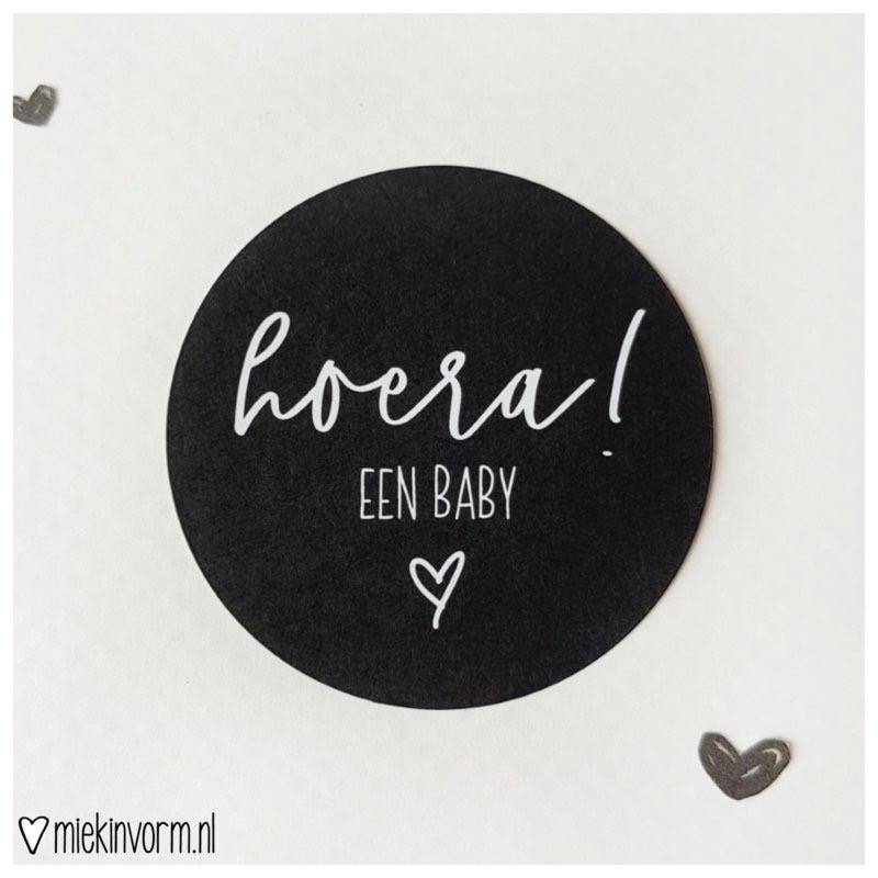sticker hoera een baby