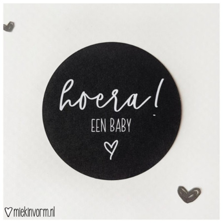 sticker hoera een baby