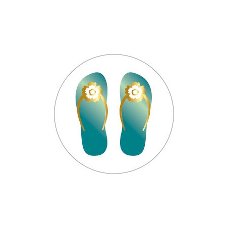 sticker goudfolie slippers