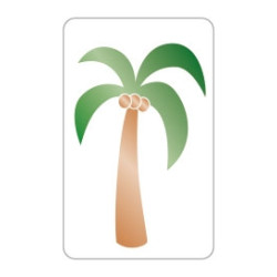 sticker palmboom goudfolie