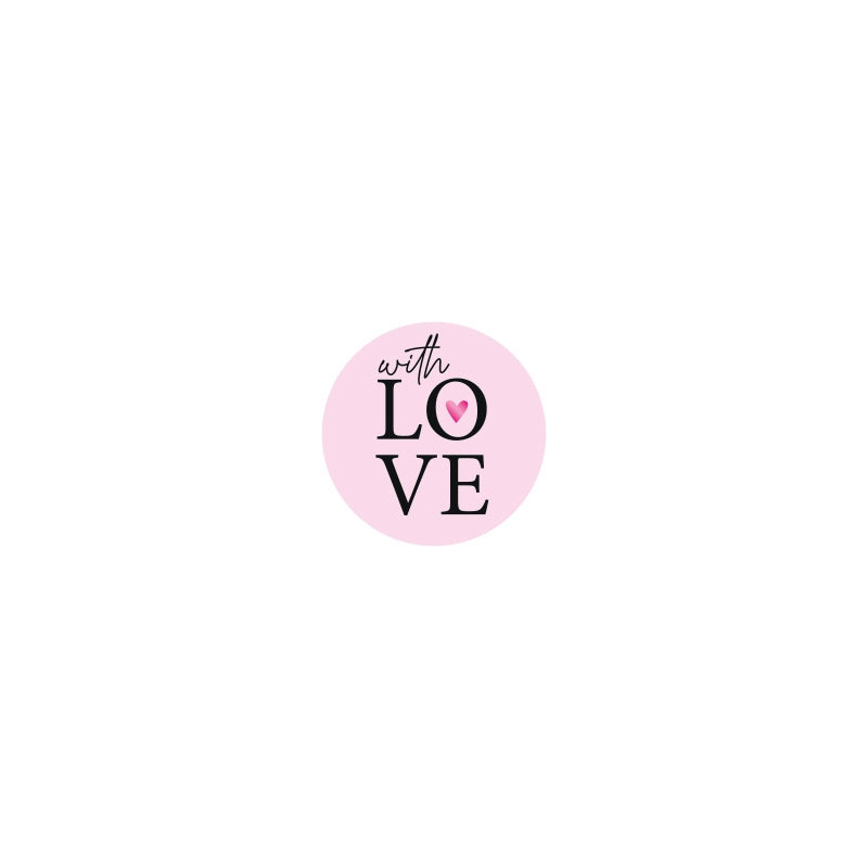stickers with love roze goudfolie