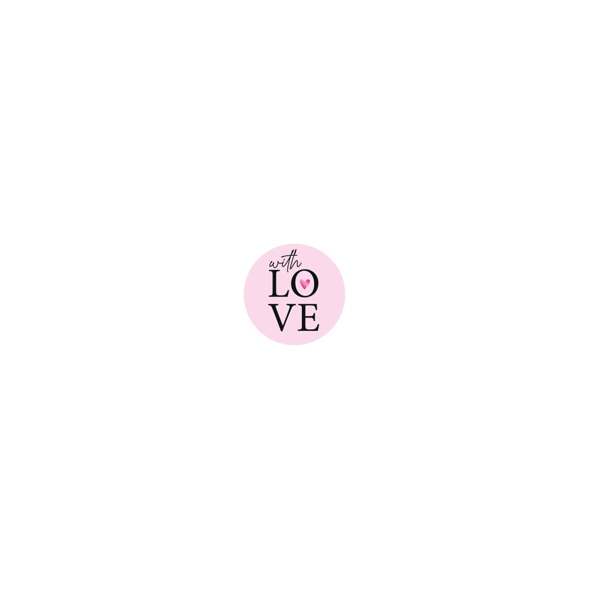 stickers with love roze goudfolie