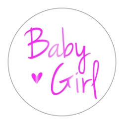 sticker baby girl goudfolie