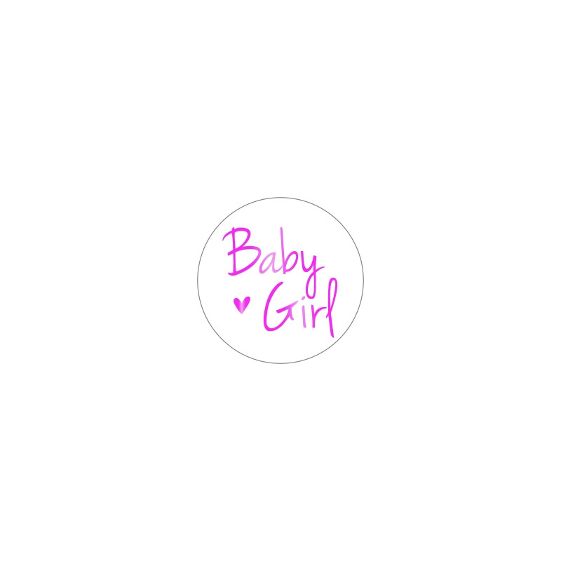 sticker baby girl goudfolie