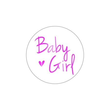 sticker baby girl goudfolie