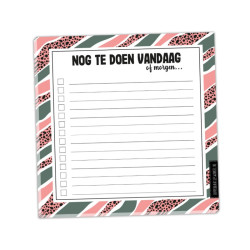 notitieblok nog te doen vandaag of morgen