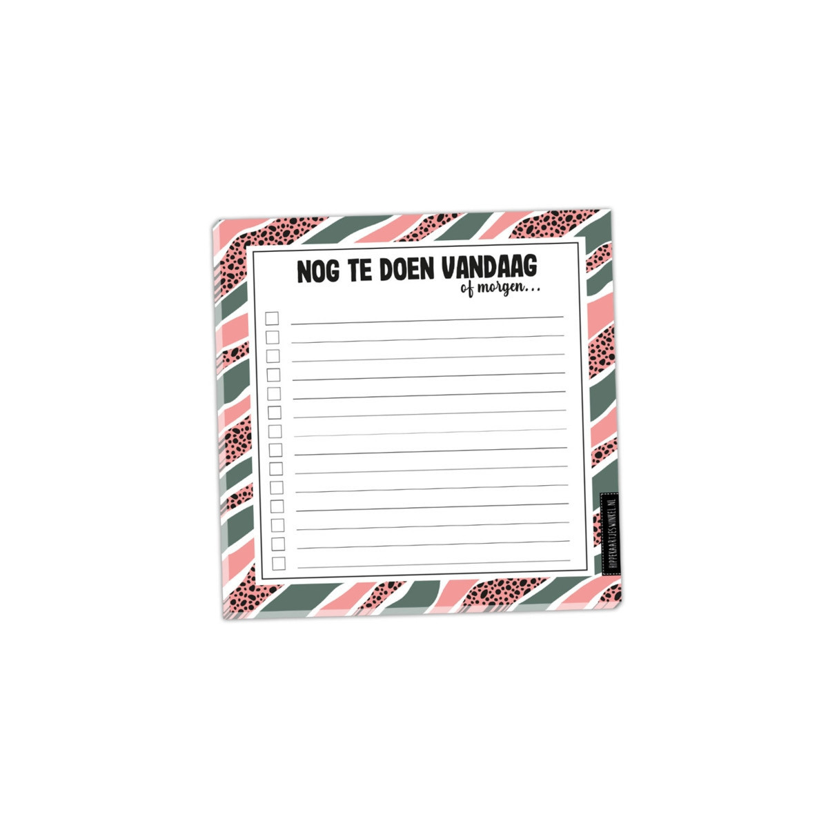 notitieblok nog te doen vandaag of morgen