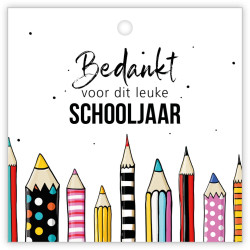 kadokaartje potlood bedankt voor dit schooljaar
