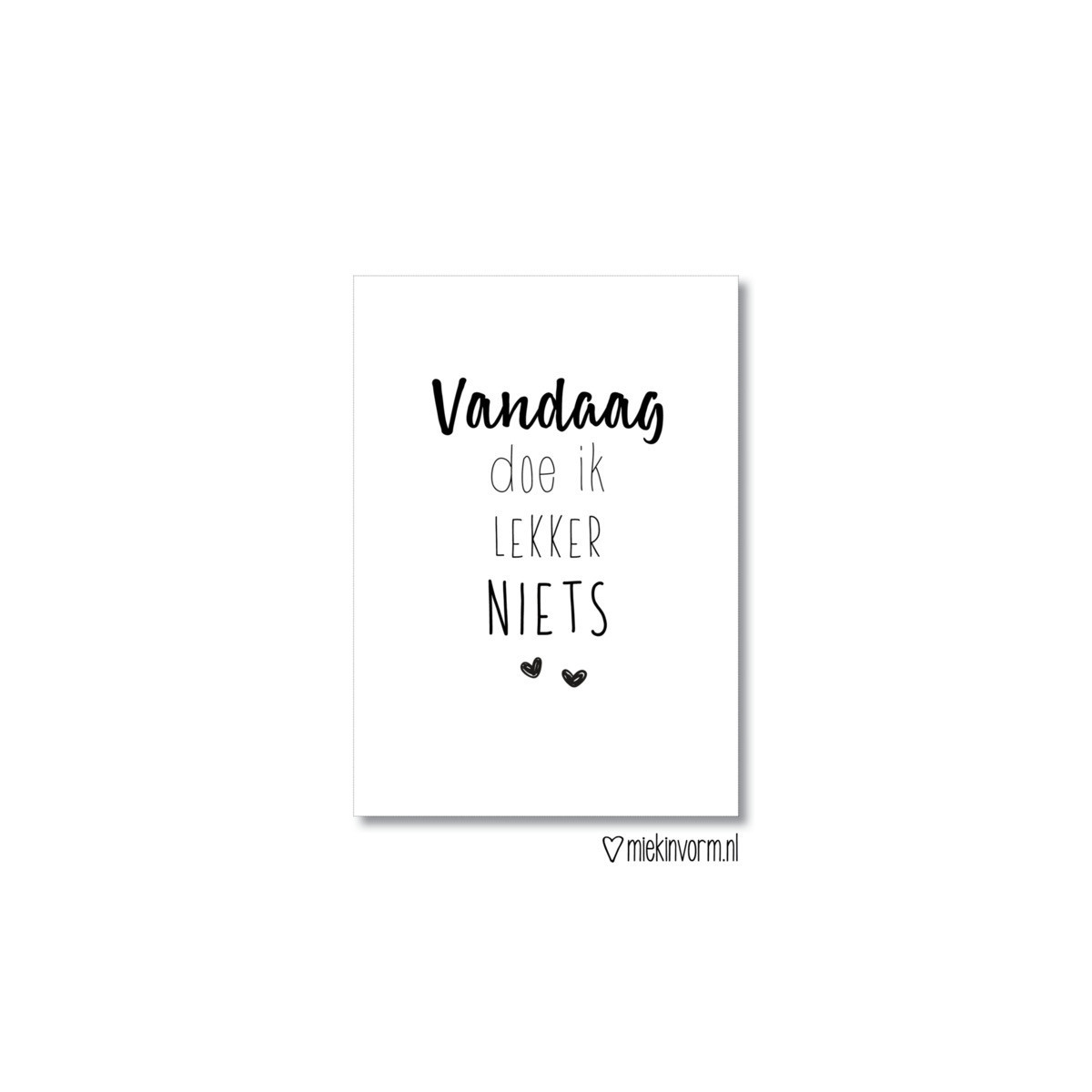 kaart vandaag doe ik lekker niets