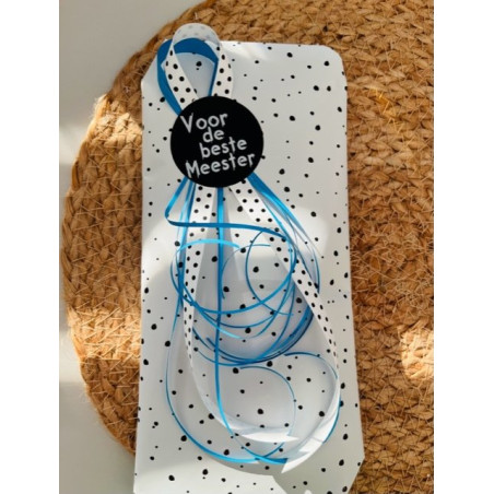 sticker voor de beste meester zwart wit