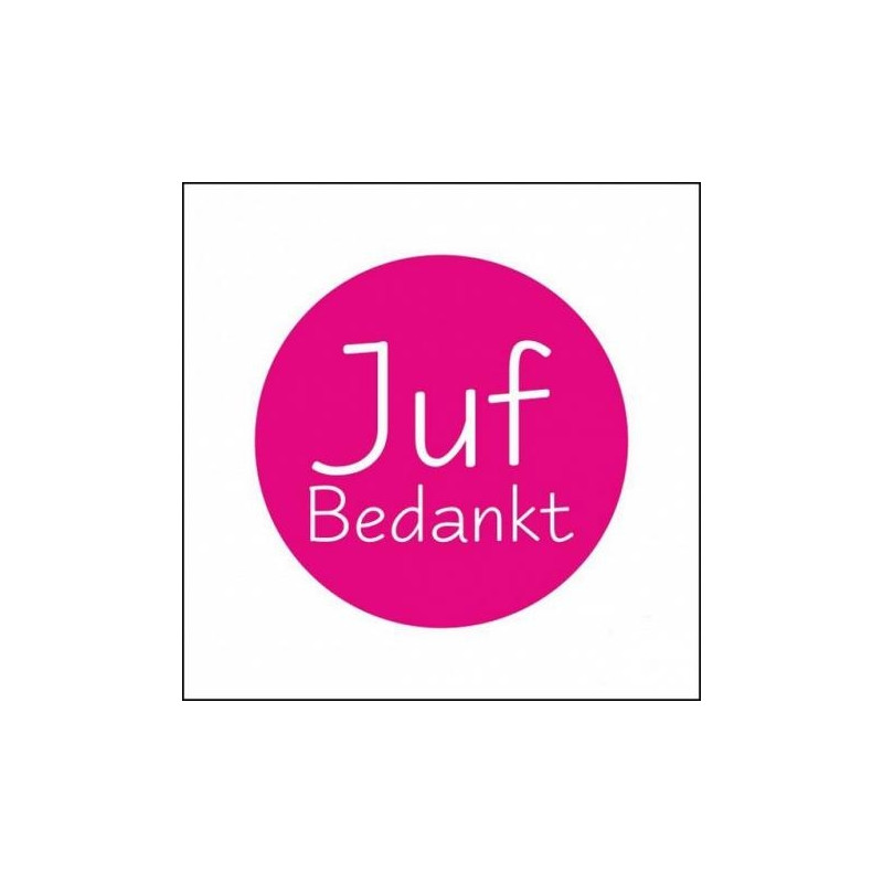 sticker neon juf bedankt
