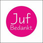 sticker neon juf bedankt