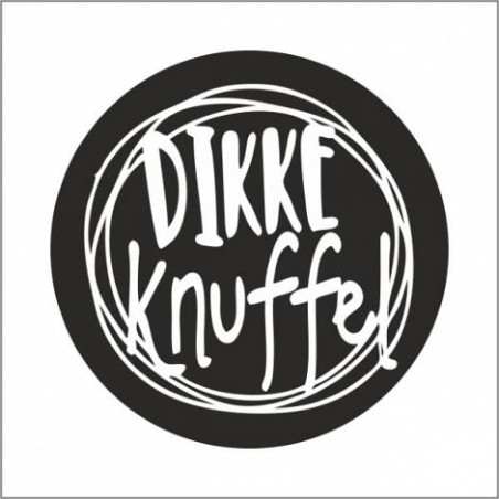 sticker dikke knuffel zwart wit