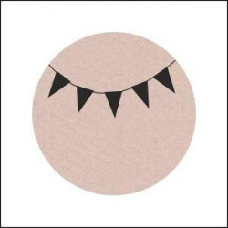 sticker zwart kraft vlaggetjes