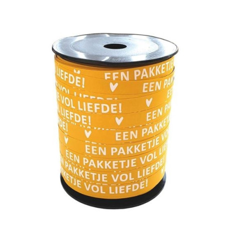 lint pakketje vol liefde okergeel